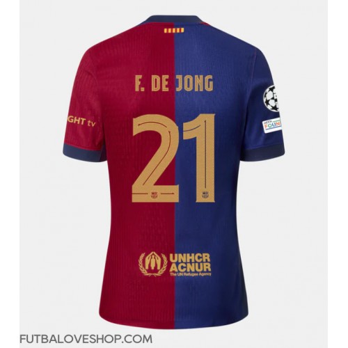 Dres Barcelona Frenkie de Jong #21 Domáci 2024-25 Krátky Rukáv